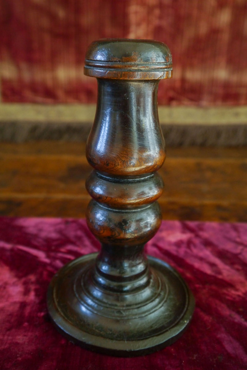 A Rare Early 18th Century Turned Yew Wood Candlestick | Early Oak at ...